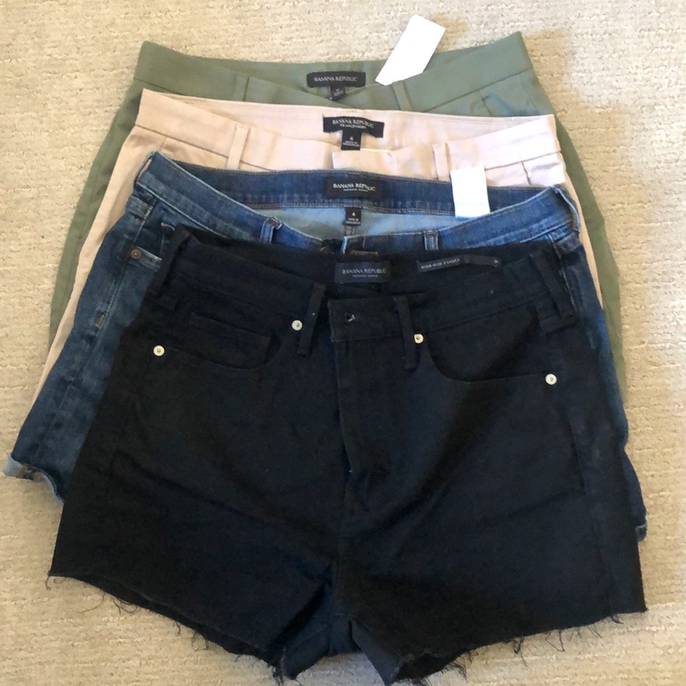 4 assorted banana republic shorts